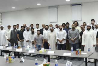 Newly recruited trainee engineers meet the president of Alghanim International.